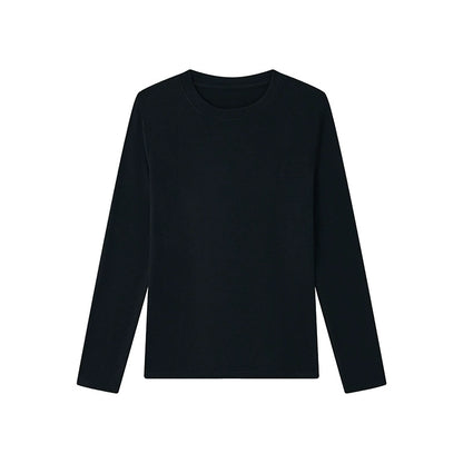 Damen Basic Langarm T-shirt, Rundhals