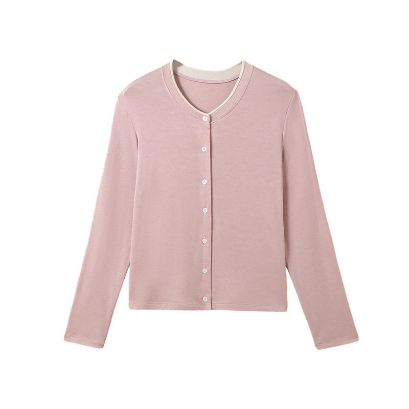Damen Feinstrick-Cardigan – Langarm, Knopfleiste