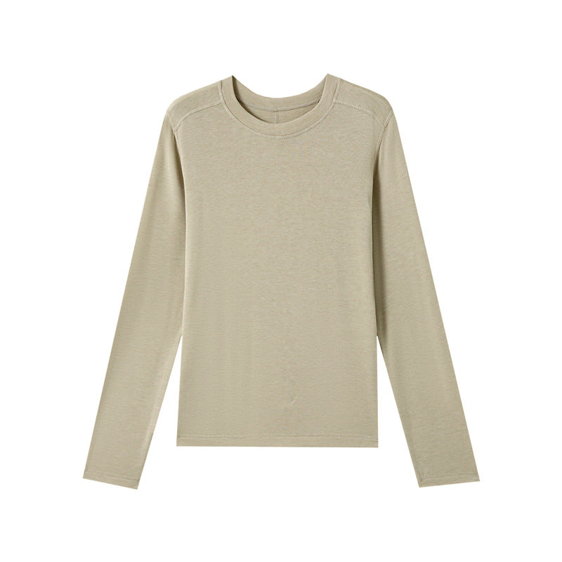 Damen Basic Langarmshirt, Rundhals
