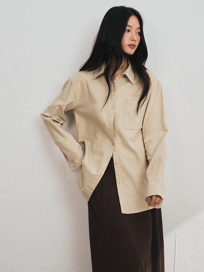Damen Baumwollhemd - Langarm, Relaxed Fit