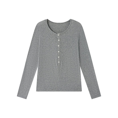 Damen Langarmshirt – Rundhals, Slim Fit, aus TENCEL™
