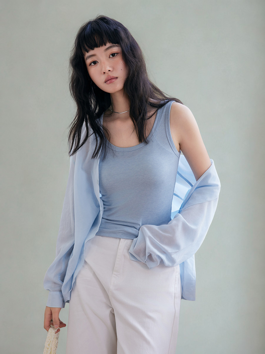 Damen Basic Wollträgertop